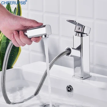 Bathroom Basin Faucet Pull Out Hot Cold Water Mixer Tap Stream Sprayer Deck Mounted Faucets Square Retractable Copper Chrome Tap
Bathroom Basin Faucet Pull Out Hot Cold Water Mixer Tap Stream Sprayer Deck Mounted Faucets Square Retractable Copper Chrome Tap