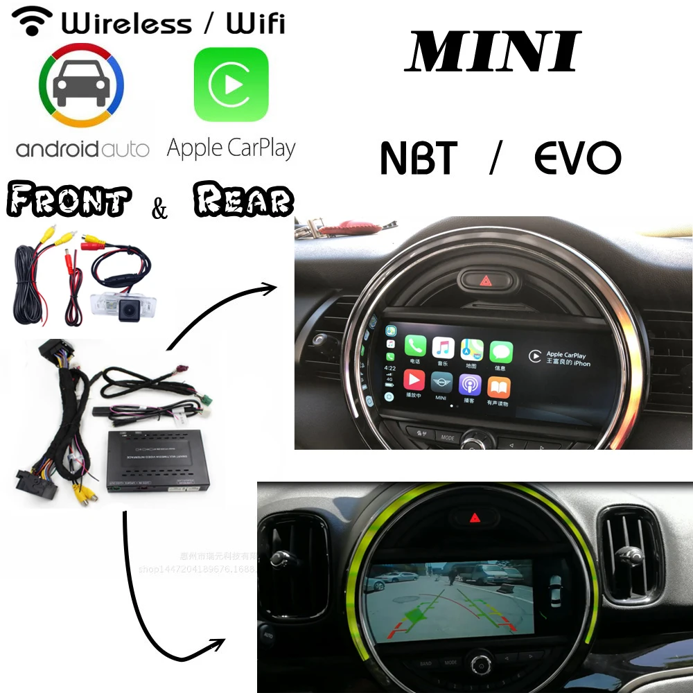 Carplay box For BMW MINI Clubman/ Clubvan R55/ Countryman R60 Rear Front camera Decoding Android Auto carlif Interface Display
Carplay box For BMW MINI Clubman/ Clubvan R55/ Countryman R60 Rear Front camera Decoding Android Auto carlif Interface Display