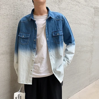 Men's Casual Slim Fit Stylish Wash Denim Shirt Double Pockets Front Long Sleeves Jeans Shirts Smart Casual Fashion Men Clothes
Men's Casual Slim Fit Stylish Wash Denim Shirt Double Pockets Front Long Sleeves Jeans Shirts Smart Casual Fashion Men Clothes
