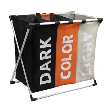 1Pc Laundry Hamper Large Oxford Cloth Collapsible Three Grid Organizer Laundry Hamper Basket for Toilet Home Bathroom 
1Pc Laundry Hamper Large Oxford Cloth Collapsible Three Grid Organizer Laundry Hamper Basket for Toilet Home Bathroom