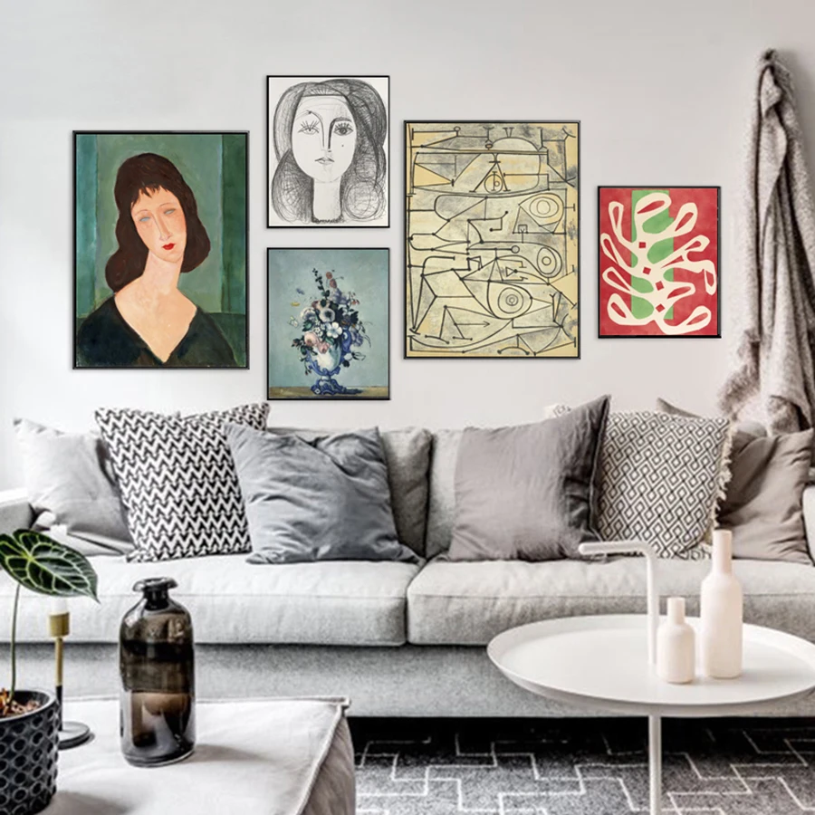 Модульный холст художественные картины Nordic Classic Amedeo Modigliani Picasso абстрактный