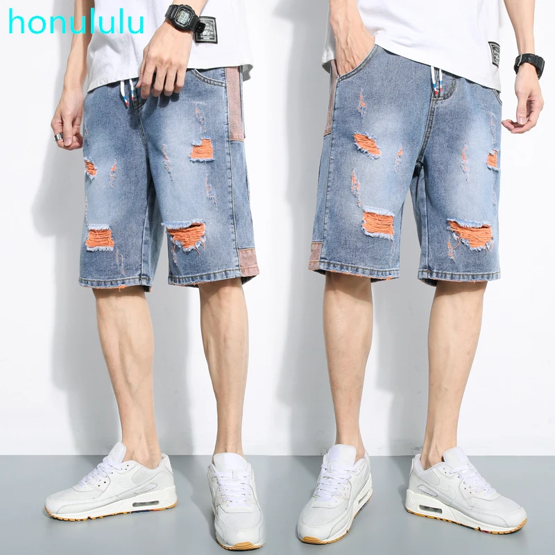Spring 2020 broken hole five points denim shorts men's tide brand new Korean version of the trend of loose wild pants
Spring 2020 broken hole five points denim shorts men's tide brand new Korean version of the trend of loose wild pants