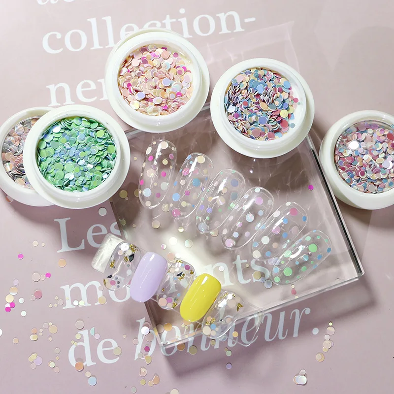 6 kinds of mixed color round mermaid sequin mixed size candy color 3d nail art decorations DIY female nail accessories
6 kinds of mixed color round mermaid sequin mixed size candy color 3d nail art decorations DIY female nail accessories
