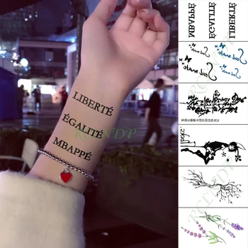 Waterproof Temporary Tattoo Sticker French English Letter flower Fake Tatto Flash Tatoo art tattoos for Kid Girl Men Women
Waterproof Temporary Tattoo Sticker French English Letter flower Fake Tatto Flash Tatoo art tattoos for Kid Girl Men Women