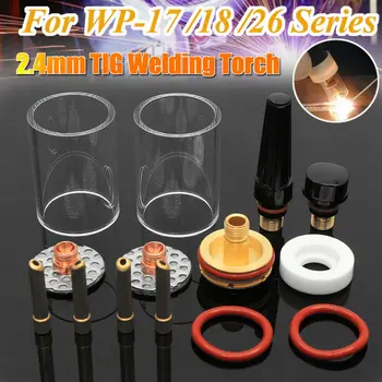 14pcs TIG Welding Torch Stubby Gas Lens Glass Cup Kit For WP17/18/26 2.4mm 3/32 Kit Torcia Per Saldatura TIG
14pcs TIG Welding Torch Stubby Gas Lens Glass Cup Kit For WP17/18/26 2.4mm 3/32 Kit Torcia Per Saldatura TIG