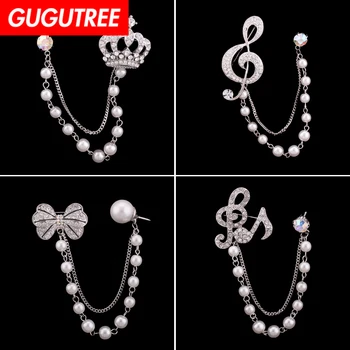 GUGUTREE brooch breastpin crown note bowknot chain leaf patch metal patches badges applique patches for clothing HH-39
GUGUTREE brooch breastpin crown note bowknot chain leaf patch metal patches badges applique patches for clothing HH-39