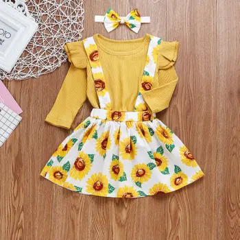 2020 NEW Hot Newborn Baby Girl Clothes Knitted Tops+Sunflower Bib Skirt+Headband Outfits Clothing Sets
2020 NEW Hot Newborn Baby Girl Clothes Knitted Tops+Sunflower Bib Skirt+Headband Outfits Clothing Sets