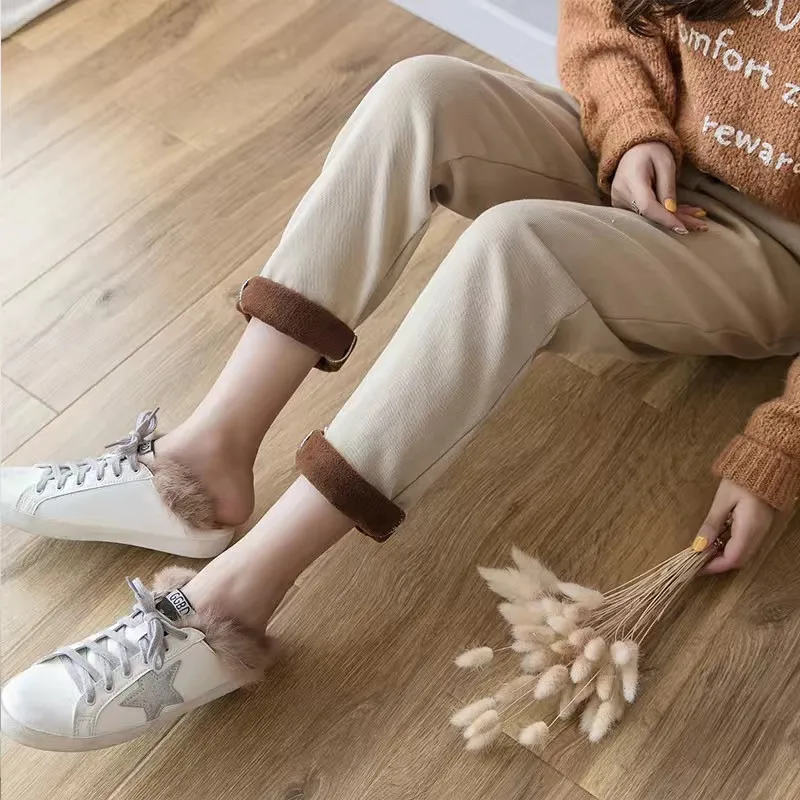 Oversized Sweatpants Woolen Winter Pants for Girl Warm Vintage Feleece Trousers Harem Pants Women Velvet Capris Mujer Pantalones
Oversized Sweatpants Woolen Winter Pants for Girl Warm Vintage Feleece Trousers Harem Pants Women Velvet Capris Mujer Pantalones