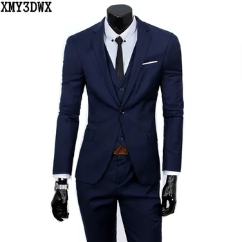Luxury Mens Wedding Suit Male Blazers Slim Fit Suits For Men Costume Business Formal Party Groom Tuxedos Suit Set 
Luxury Mens Wedding Suit Male Blazers Slim Fit Suits For Men Costume Business Formal Party Groom Tuxedos Suit Set