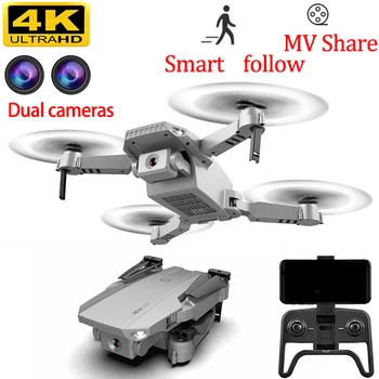 

4k Drones With Camera Hd Profissional Rc Airplane Selfie Mini Drone Dron Long Flight Time Folding Range Dual Camera Smart Follow