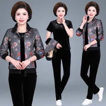 3PC Spring Women Sport Suit Flower Printed Loose Jacket+pant+sweatshirt Jogger Outfit Running Leisure Workout Set Sportswear.5XL
3PC Spring Women Sport Suit Flower Printed Loose Jacket+pant+sweatshirt Jogger Outfit Running Leisure Workout Set Sportswear.5XL
