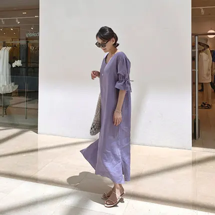2019 New Style Korean-style Loose-Fit Slimming Cotton Linen Dress Women's Elegant Ladies' Lantern Sleeve Flax Medium-length Dres
2019 New Style Korean-style Loose-Fit Slimming Cotton Linen Dress Women's Elegant Ladies' Lantern Sleeve Flax Medium-length Dres