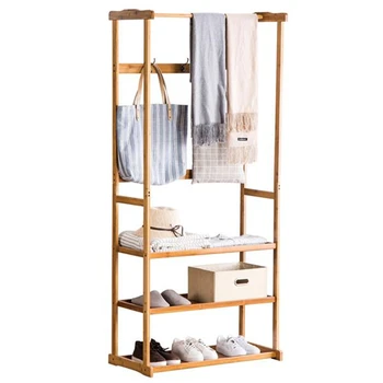 Three-Layer Coat Rack Floor Standing Clothes Hanging Storage Shelf Bamboo Clothes Hanger Racks Garment Closet Bedroom Furniture
Three-Layer Coat Rack Floor Standing Clothes Hanging Storage Shelf Bamboo Clothes Hanger Racks Garment Closet Bedroom Furniture