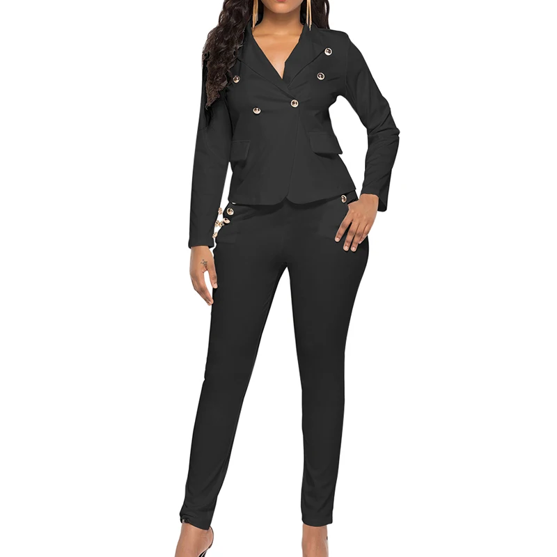 2019 Autumn Women 2 Two Piece Sets long Gray Solid Blazer + High Waist Pant Office Lady Pant Suits Korean Outfits Femme 
2019 Autumn Women 2 Two Piece Sets long Gray Solid Blazer + High Waist Pant Office Lady Pant Suits Korean Outfits Femme