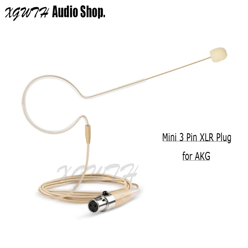 Гарнитура головной микрофон 3 Pin Mini XLR для беспроводной системы AKG Samson Bodypack