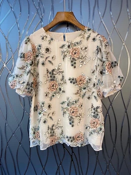 2020 Spring and Summer New Women's round Neck Embroidery Flower Pattern Assorted Color Decoration Short Sleeve All-match Top 525
2020 Spring and Summer New Women's round Neck Embroidery Flower Pattern Assorted Color Decoration Short Sleeve All-match Top 525