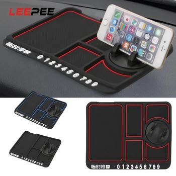 LEEPEE Car Anti-Slip Mat with Temporary Parking Card Non Slip Phone Holder Bracket Multifunctional Silicone Auto Dashboard Pad
LEEPEE Car Anti-Slip Mat with Temporary Parking Card Non Slip Phone Holder Bracket Multifunctional Silicone Auto Dashboard Pad
