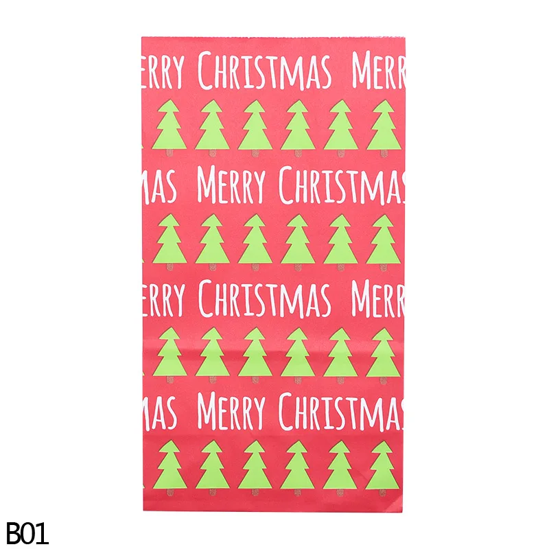 5/10pcs merry christmas gift bag snowman snowflake red candy bag
