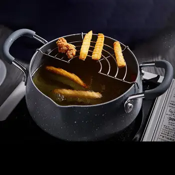 Tempura Fryer Nonstick Tempura Fryer Pot with Oil Drip Drainer Rack Japanese Deep Fryer Pan 
Tempura Fryer Nonstick Tempura Fryer Pot with Oil Drip Drainer Rack Japanese Deep Fryer Pan