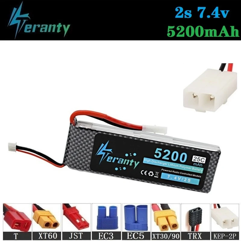 Tamiya Connectors 7.4v 5200mAh Rechargeable Battery For RC Cars Robot Boat Drone Helicopter Parts 2s battery 7.4v lipo Battery
Tamiya Connectors 7.4v 5200mAh Rechargeable Battery For RC Cars Robot Boat Drone Helicopter Parts 2s battery 7.4v lipo Battery
