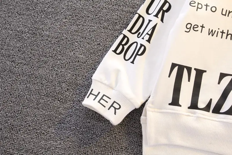 New Autumn Kids Clothes Children Boys Girls Sport Letters Hoodies Pants 2Pcs/sets Toddler Active Clothing Infant Kids Tracksuit