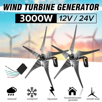 Wind Turbines Generator 3000W Horizontal Wind Generator 12/24V 5 Blades Windmill Energy Turbines Charge with Charge Controller
Wind Turbines Generator 3000W Horizontal Wind Generator 12/24V 5 Blades Windmill Energy Turbines Charge with Charge Controller