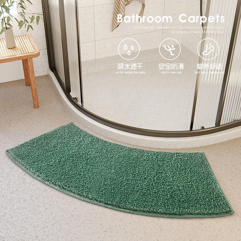40x100cm Toilet Bathroom Arc Floor Mats Shower Room Solid Color Household Absorbent Fan-shaped Floor Mats Area Rugs Home Decor
40x100cm Toilet Bathroom Arc Floor Mats Shower Room Solid Color Household Absorbent Fan-shaped Floor Mats Area Rugs Home Decor
