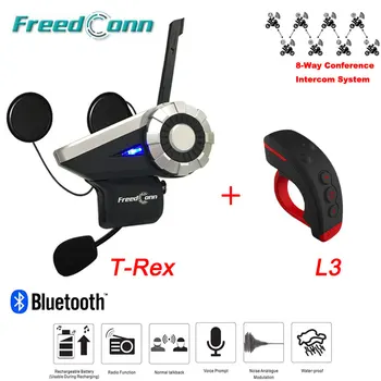 1500M 8 Riders Talking Group T-Rex Bluetooth Motorcycle Intercom BT Interphone FM Helmet Intercom Headset +L3 Remote Control
1500M 8 Riders Talking Group T-Rex Bluetooth Motorcycle Intercom BT Interphone FM Helmet Intercom Headset +L3 Remote Control