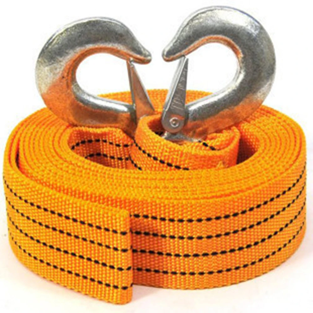 Generic 5 Tons Car Tow Cable Towing S Tow Rope With Hooks For Heavy