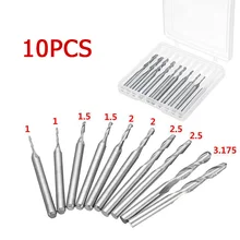 10pcs/set 1/1.5/2/2.5/3.175mm Wood Round Over Router Bits Carbide Ball End Milling Cutter CNC Engraving Set Woodworking Tool
10pcs/set 1/1.5/2/2.5/3.175mm Wood Round Over Router Bits Carbide Ball End Milling Cutter CNC Engraving Set Woodworking Tool
