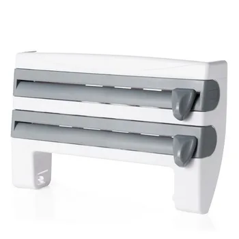 1pc 3 In1 Roll Holder Tin Foil Cling Film Paper Towel Wrap Dispenser Cutter Kitchen Foil And Kitchen Roll
1pc 3 In1 Roll Holder Tin Foil Cling Film Paper Towel Wrap Dispenser Cutter Kitchen Foil And Kitchen Roll