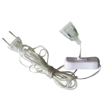 3M 5M EU Power Extension Cable Transparent Standard Power Extension Cord Wire for LED String Light Christmas Holiday Lights
3M 5M EU Power Extension Cable Transparent Standard Power Extension Cord Wire for LED String Light Christmas Holiday Lights