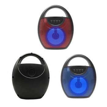 M6 Cut Design Bluetooth Speaker LED Flash Wireless Loudspeaker FM Radio Alarm Clock TF Card Support Select Songs By Number