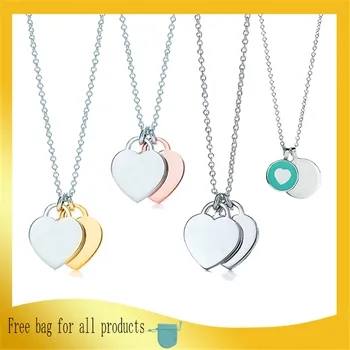 Original 1:1 Luxury Brand Women Jewelry Double Heart Pendant Necklaces Hot Fashion Female Birthday Valentine GIFT
Original 1:1 Luxury Brand Women Jewelry Double Heart Pendant Necklaces Hot Fashion Female Birthday Valentine GIFT