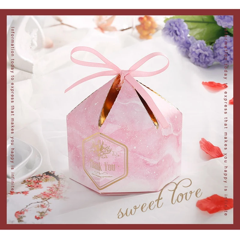 10pcs creative paper wedding party candy box romantic happy