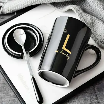 Cup Ceramic Cup Mug with Lid Spoon Male and Female Students Korean Version Milk Cup Drinking Cup Household Tea Cup Coffee Cup
Cup Ceramic Cup Mug with Lid Spoon Male and Female Students Korean Version Milk Cup Drinking Cup Household Tea Cup Coffee Cup