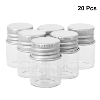 20PCS 5ml Glass Storage Bottles Aluminum Cap Wish Jars Mini Glass Bottles Transparent Bottles 
20PCS 5ml Glass Storage Bottles Aluminum Cap Wish Jars Mini Glass Bottles Transparent Bottles