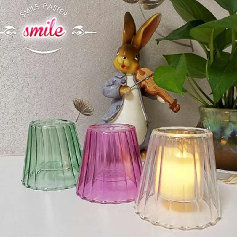 NEW Romantic Candlestick Transparent Cyathiform Glass Sweet Lamp Large Capacity Furnace Scented Candle Holder Tea Candle
NEW Romantic Candlestick Transparent Cyathiform Glass Sweet Lamp Large Capacity Furnace Scented Candle Holder Tea Candle