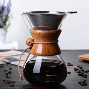 600ml Glass Coffee Pot High-Temperature Resistant Coffee Maker Espresso Coffee Machine with stainless steel filter pot
600ml Glass Coffee Pot High-Temperature Resistant Coffee Maker Espresso Coffee Machine with stainless steel filter pot