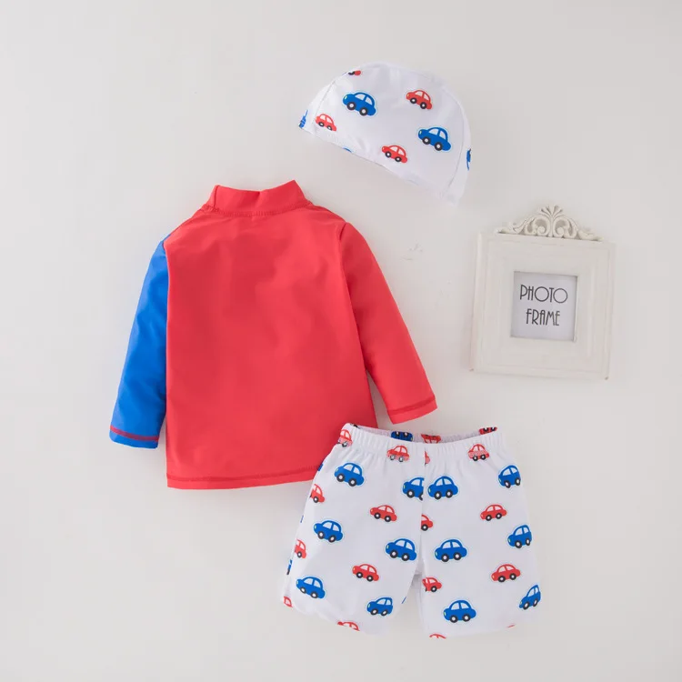KID'S Swimwear Boy Split Swimsuit Small Car Swimwear Large Children Long Sleeve Beach Coat with Cap 3 Pieces
KID'S Swimwear Boy Split Swimsuit Small Car Swimwear Large Children Long Sleeve Beach Coat with Cap 3 Pieces