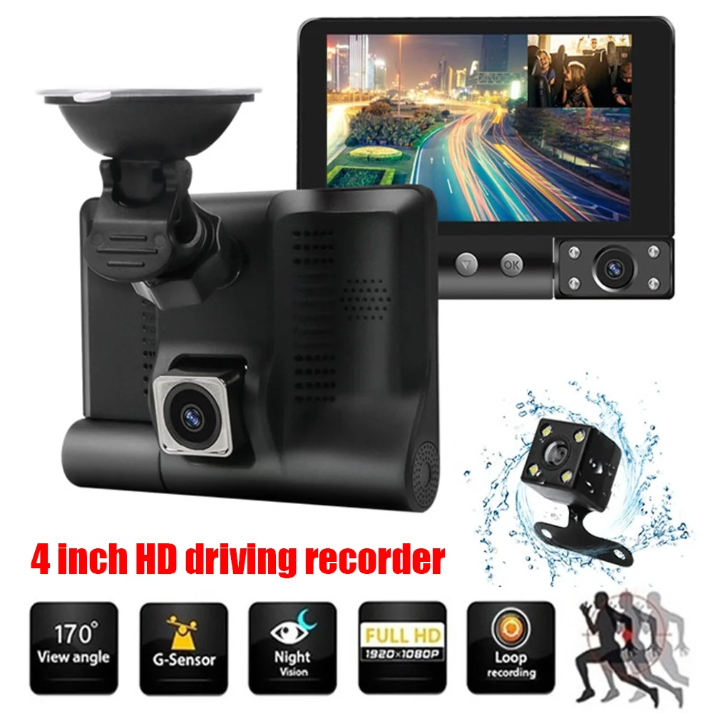 VEHEMO 4 inch 3 Lens IPS Touch Screen HD 1080P Car DVR Dash Camera 170 Degree Car Video Recorder Night Vision Gravity Sensor
VEHEMO 4 inch 3 Lens IPS Touch Screen HD 1080P Car DVR Dash Camera 170 Degree Car Video Recorder Night Vision Gravity Sensor