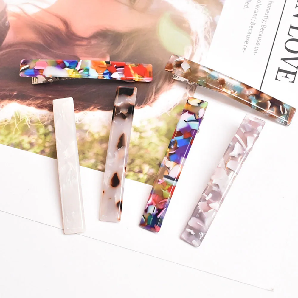 2019 New Japan Korea Women Fashion Simple Acetic Acid Duckbill Hair Clips Colorful Dot Marbling Geometric Rectangle Barrette
2019 New Japan Korea Women Fashion Simple Acetic Acid Duckbill Hair Clips Colorful Dot Marbling Geometric Rectangle Barrette