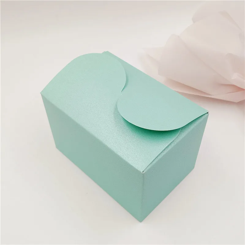 

200Pcs/Lot 9x6x6cm Colorful Sweet Banquet Wedding Paper Box Cuboid S Shape Design Candy Gift Portable Cases Anniversary Parties