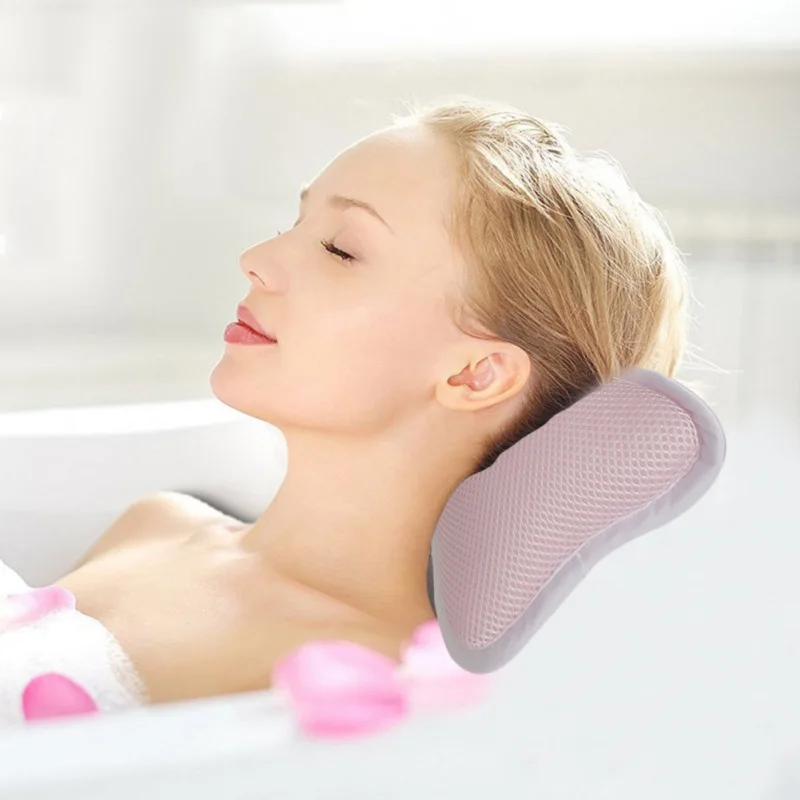 Фото 3D сетка спа нескользящая Мягкая Ванна ванна Подушка подголовник подушка | Подушки для ванной (4000385849243)