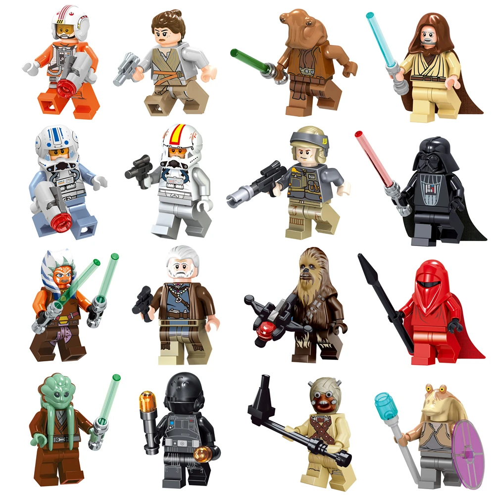 

Star Wars Newest The Rise of Skywalker Building Blocks Figure Collections Luke Skywalker Darth Vader Action Model Toys For Kids