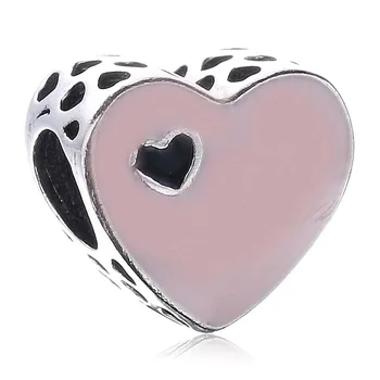 New 925 Sterling Silver Bead Charm Pink Enamel Sweet Love Heart Beads Fit Pandora Bracelet Bangle DIY Jewelry
New 925 Sterling Silver Bead Charm Pink Enamel Sweet Love Heart Beads Fit Pandora Bracelet Bangle DIY Jewelry