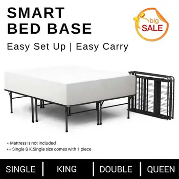 Bed FrameModern Contracted Iron Art Queen Size Steel Bed Frame with Stable Metal Slats Headboard Folding Design toStorage Easily
Bed FrameModern Contracted Iron Art Queen Size Steel Bed Frame with Stable Metal Slats Headboard Folding Design toStorage Easily