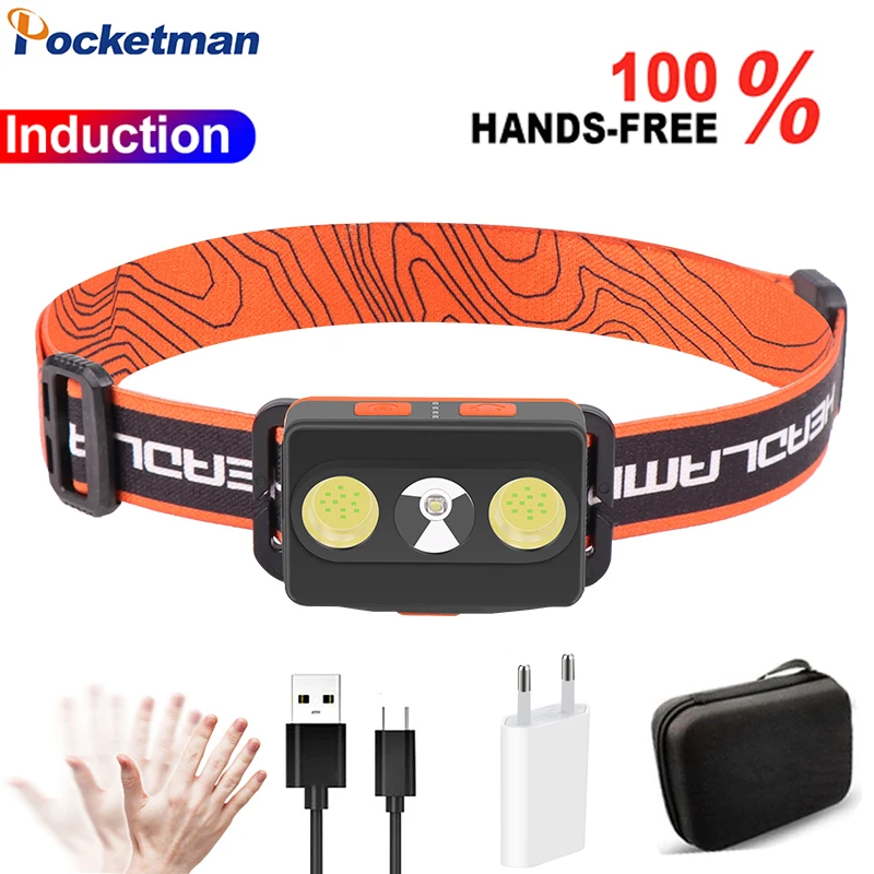 Body Motion Sensor Headlamp USB Rechargeable Headlight with Built-in Battery 9 Modes Waterproof Head Torch with Magnet
Body Motion Sensor Headlamp USB Rechargeable Headlight with Built-in Battery 9 Modes Waterproof Head Torch with Magnet