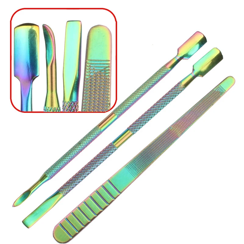 12pcs/set Rainbow Stainless Steel Nail Cuticle Pusher Nail Art Files Uv Gel Polish Remove Manicure Care Groove Clean Tool
12pcs/set Rainbow Stainless Steel Nail Cuticle Pusher Nail Art Files Uv Gel Polish Remove Manicure Care Groove Clean Tool