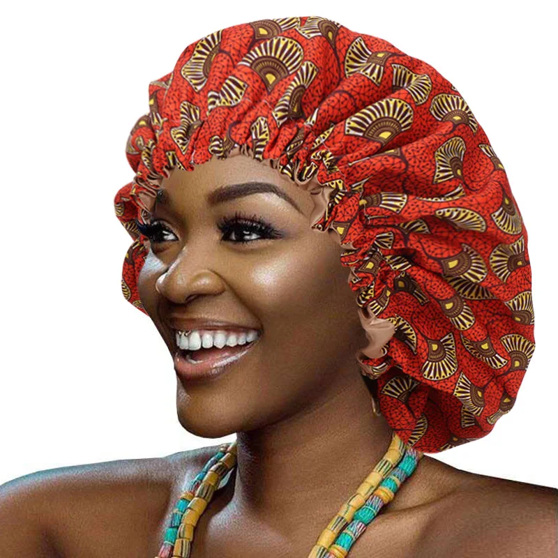 New Elastic Extra Large Double Layer Night Sleep Cap African Print hair Bonnet Satin Lined Hats Ladies Turban Headwrap Caps
New Elastic Extra Large Double Layer Night Sleep Cap African Print hair Bonnet Satin Lined Hats Ladies Turban Headwrap Caps
